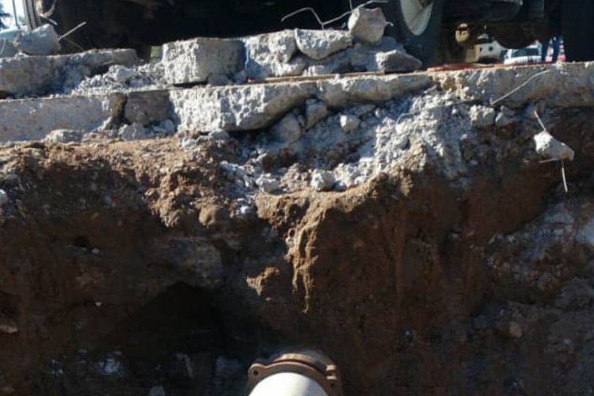 Concluyen reparación de fuga de agua en Encinas y Sahuaripa