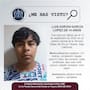 Se busca a Luis Adrián García López de 14 años
