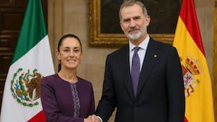 Claudia Sheinbaum recibe en Palacio al Rey de España, Felipe Sexto; visita México para el Mundial