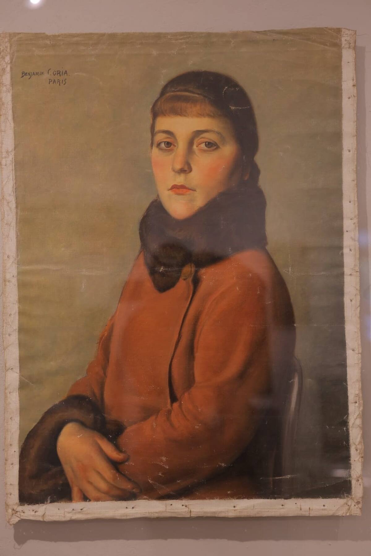 En la exposición es posible apreciar
una serie de retratos como este de
la esposa del pintor, Giuditta Coria.