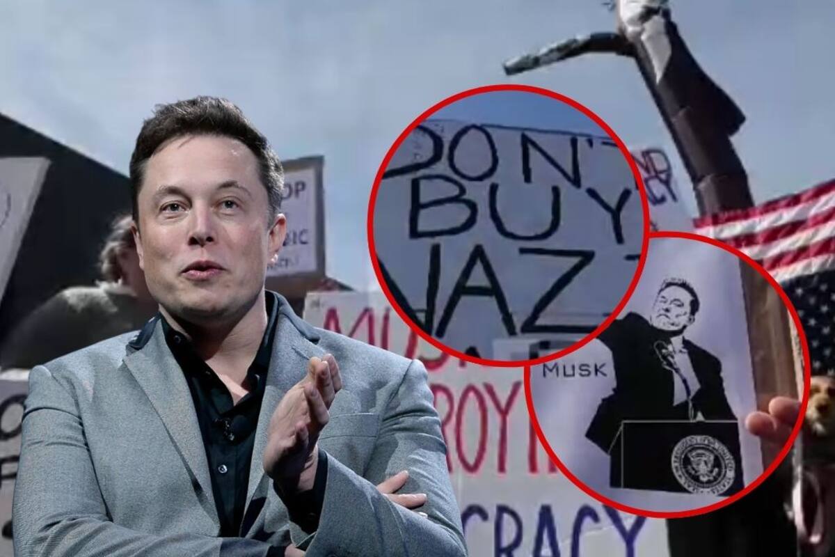 Manifestantes en Reino Unido llaman a dejar de comprar Tesla y vender acciones: acusan a Elon Musk de influir en la política de EU con su fortuna