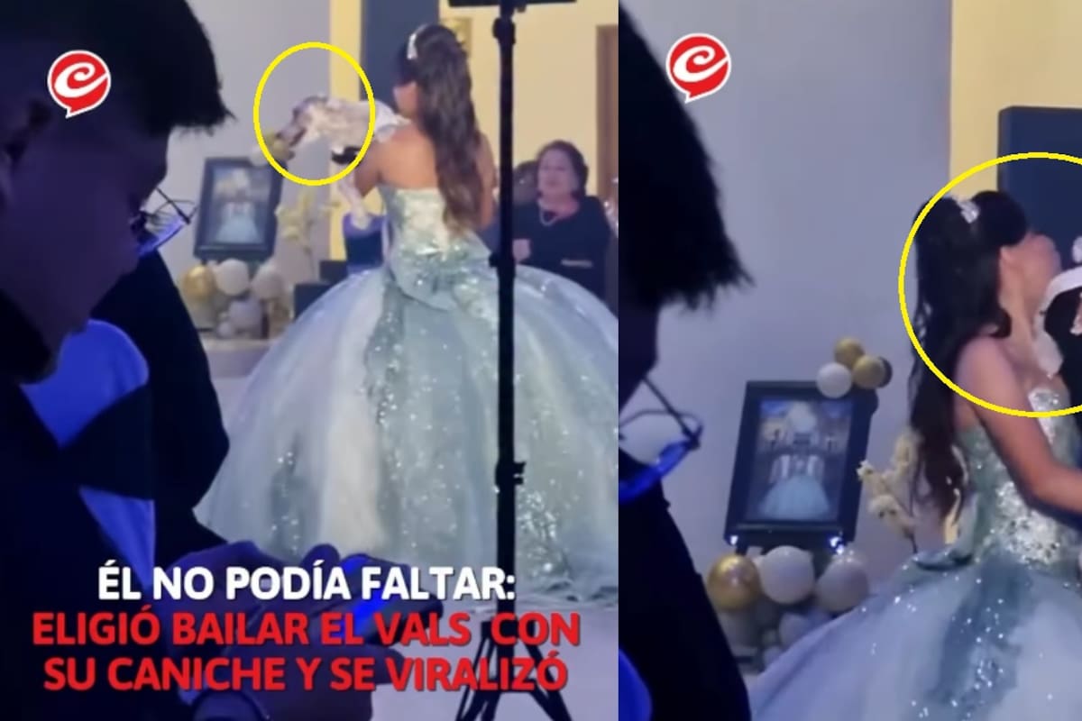 Su perrito fue el chambelán: quinceañera se vuelve viral por este tierno detalle