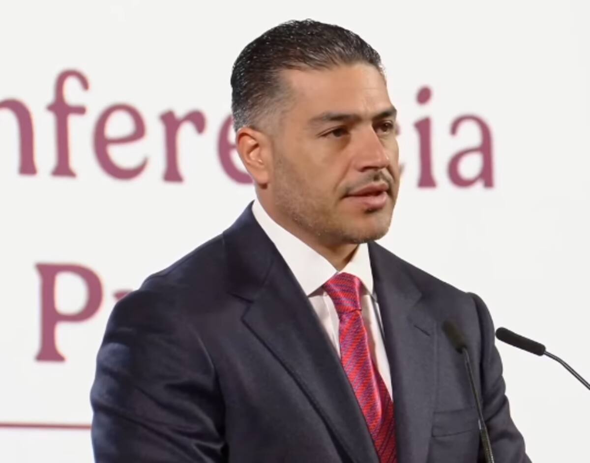 Omar García Harfuch en conferencia mañanera el pasado 28 de enero del 2025. / Gobierno de México.