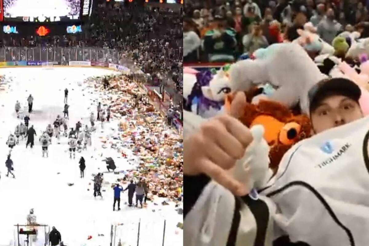 "Lluvia de peluches"; Fanáticos de los Hershey Bears rompen récord mundial