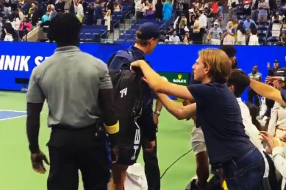 Seguridad frustra robo a Jannik Sinner en el US Open 2025; el video se hace viral