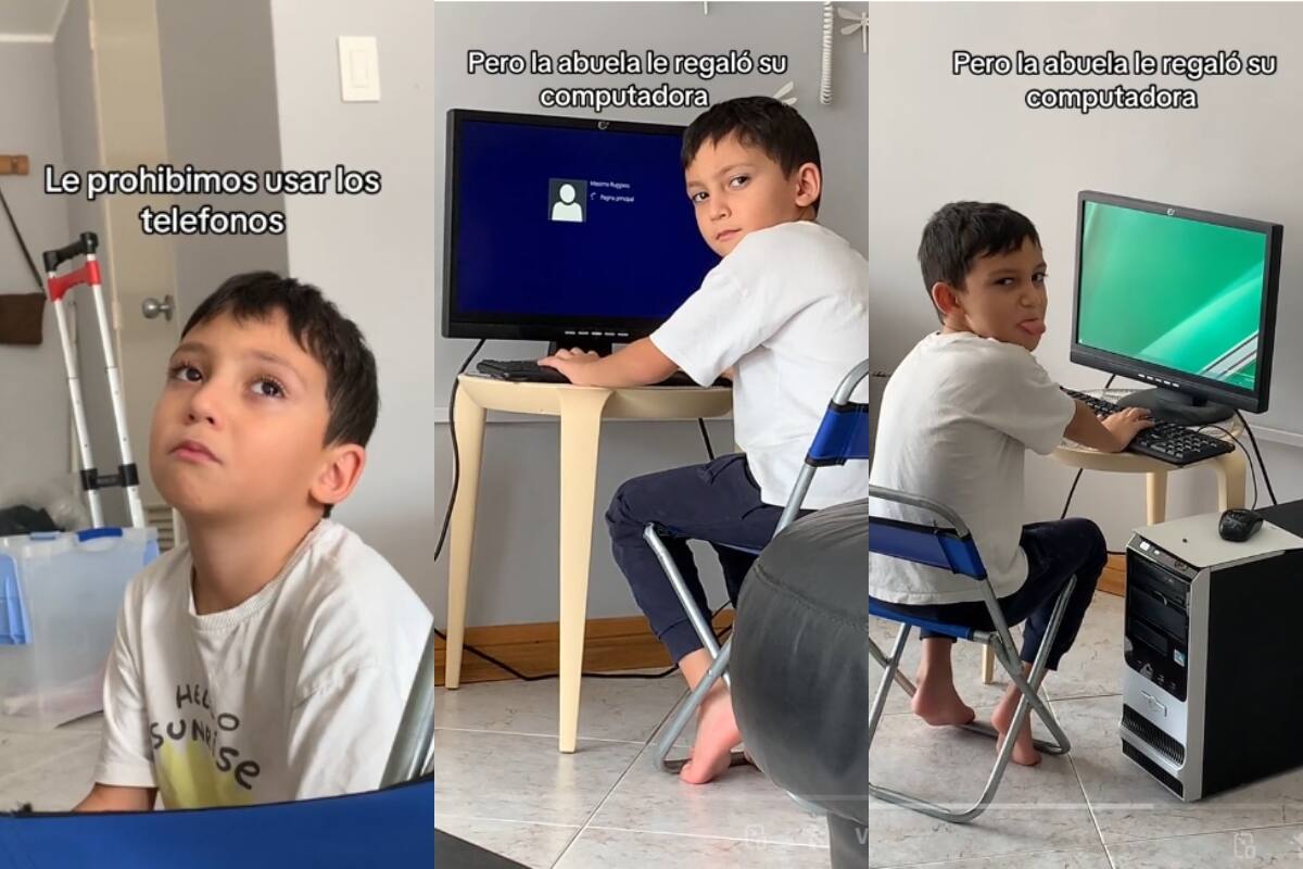 Madre prohíbe el celular a su hijo y su reacción al utilizar una computadora se hace viral | TikTok