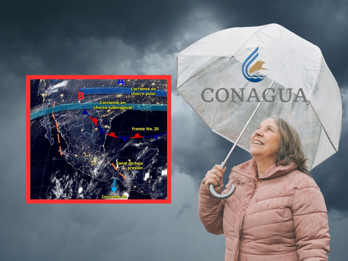 Conagua pronostica fuertes lluvias y bajas temperaturas en México este 1 de enero. | Crédito: SMN (Conagua)/Canva