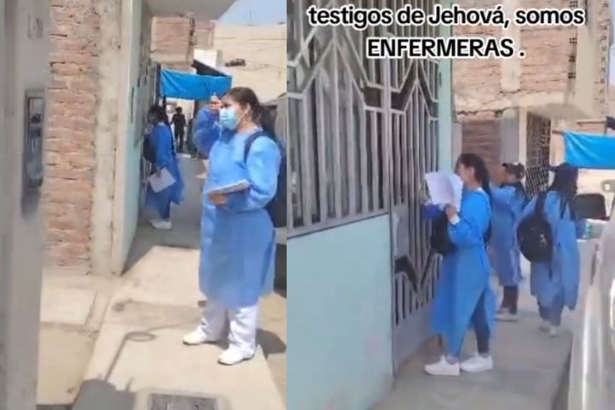 “¡Salga, no somos testigos de Jehová!”: Enfermeras se viralizan por tocar puertas