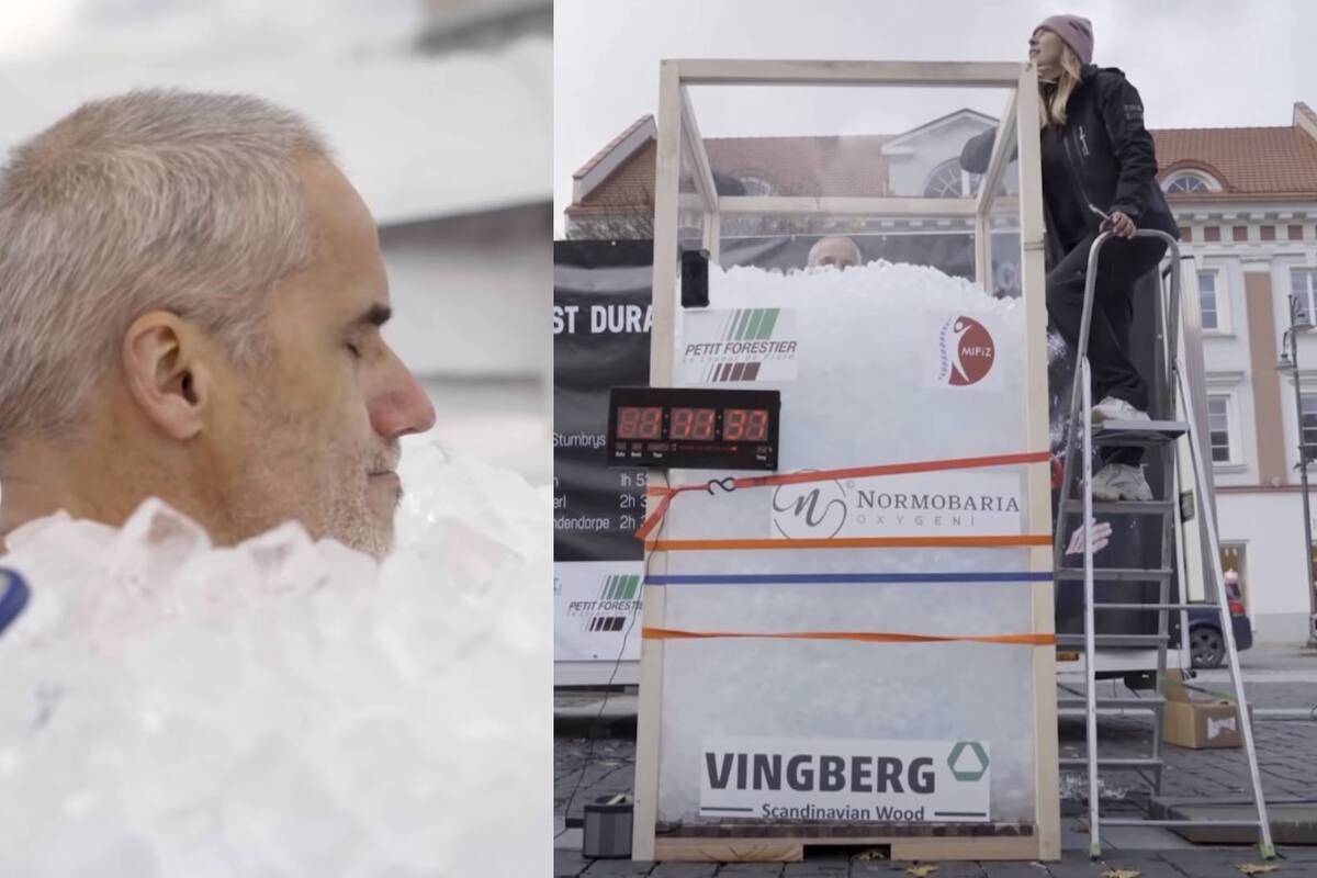 El mayor tiempo sumergido en hielo: Nuevo récord guinness