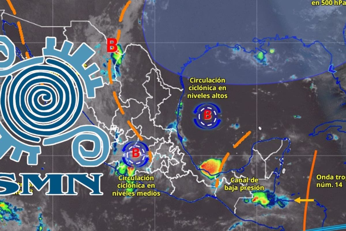 SMN alerta por lluvias muy fuertes, granizo y calor de hasta 45 grados en México; estos son los estados más afectados