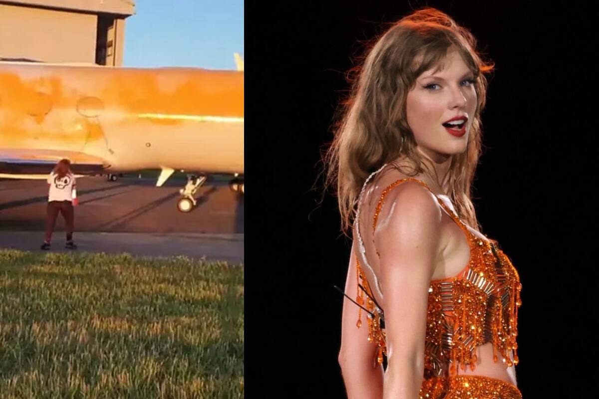 Activistas intentan vandalizar jet privado de Taylor Swift