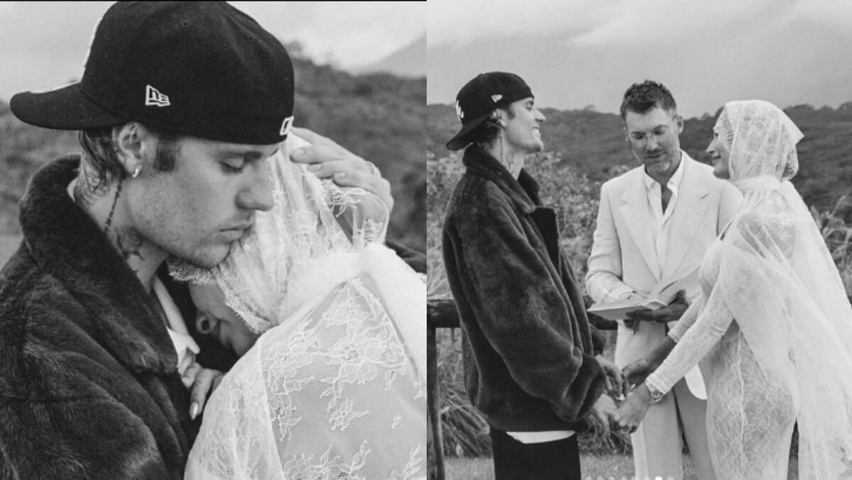 La pareja compartió varias fotos en donde se les veía en el altar.