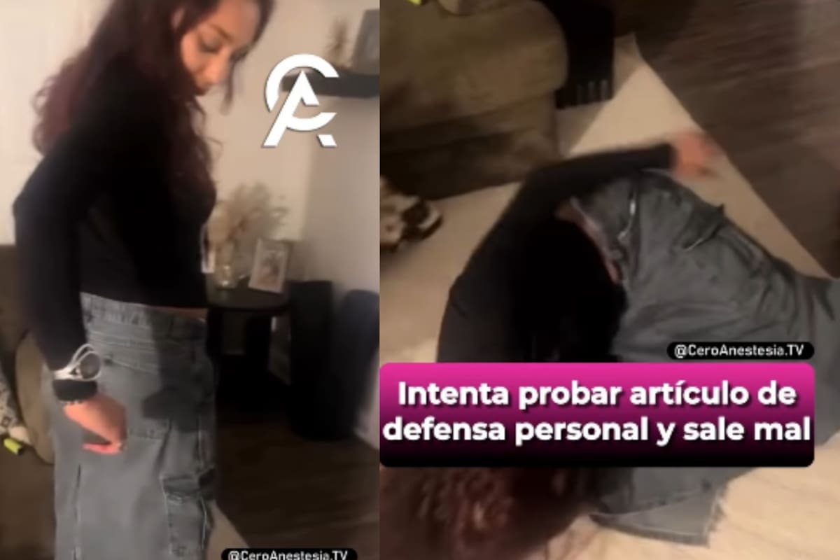 Cuidado: joven prueba el artículo de defensa personal que acababa de comprar y todo sale mal
