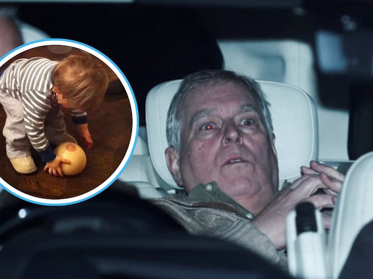Príncipe Andrés aparece con un niño y una pelota con forma de pecho en nuevas fotos de los archivos Epstein