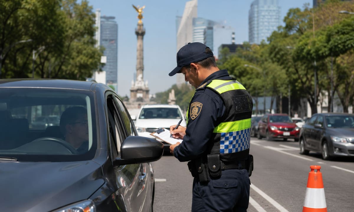 De acuerdo con el Reglamento de Tránsito de la Ciudad de México, los automovilistas tienen la obligación estricta de mantener ambas manos sobre el control de dirección. | Imagen hecha con IA