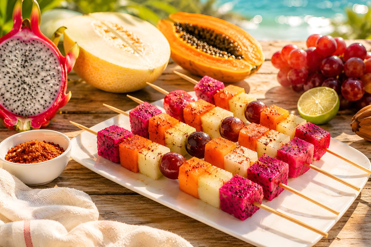 Brochetas arcoíris