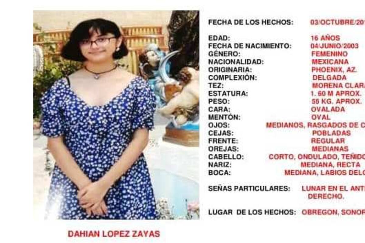Activan Alerta Amber por desaparición de Dahian en Ciudad Obregón