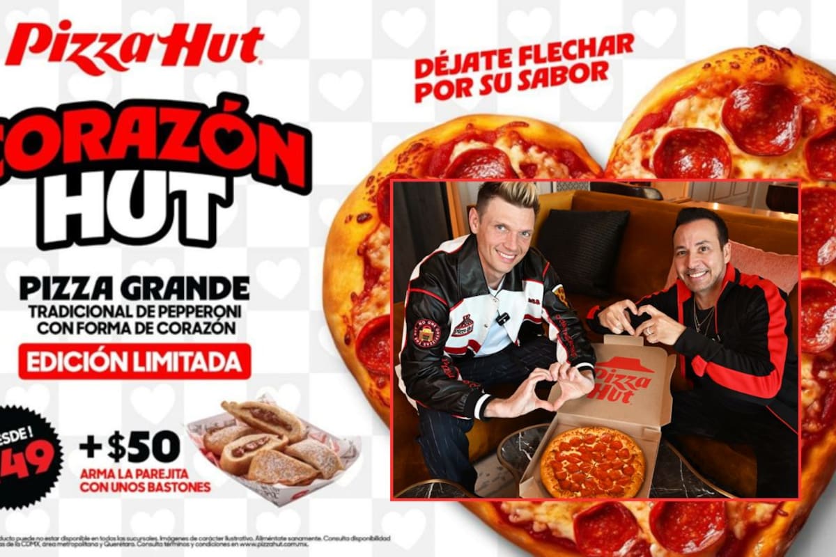 ¿Una pizza de corazón? Pizza Hut lanzó esta promo por San Valentín desde 149 pesos con los Backstreet Boys y así podrás pedirla este 14 de febrero