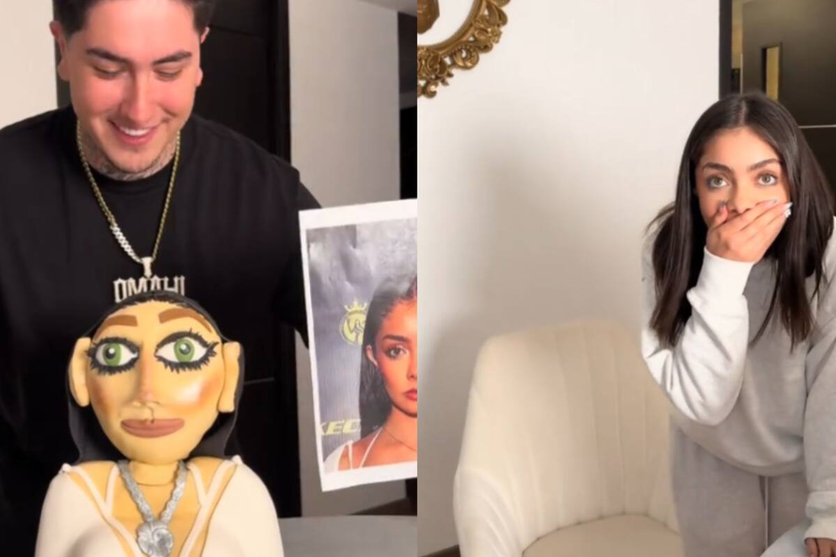 “Quedó igualita”: Influencer le hace un pastel a su novia por su cumpleaños y así reaccionó
