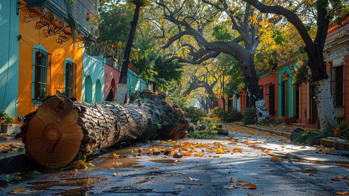 La fuerza devastadora del viento categoría 5 deja su marca en Hermosillo.