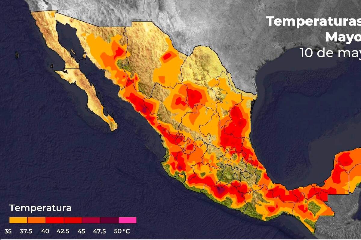 Ola de calor seguirá en algunas partes de México y otras un frente frío
