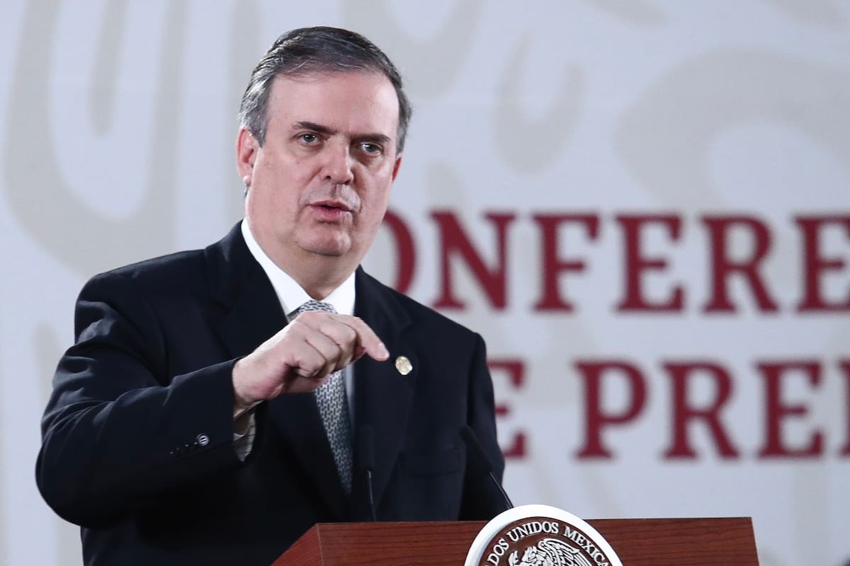EUM20191125NAC06.JPG
CIUDAD DE MÉXICO Presidency/Presidencia-AMLO.- El canciller Marcelo Ebrard durante la conferencia de prensa matutina del presidente Andrés Manuel López Obrador, el lunes 25 de noviembre de 2019 en el Palacio Nacional. Foto: Agencia EL UNIVERSAL/Diego Simón/EVZ