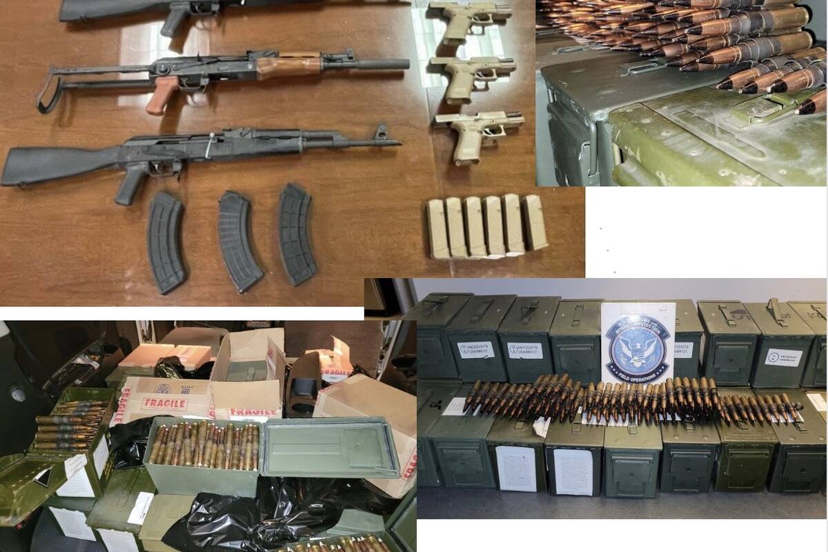 Confiscan en la garita de Nogales varios “cuernos de chivo” y balas incendiarias