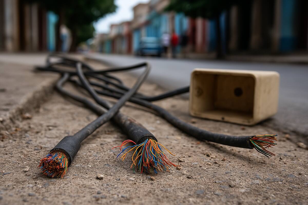 Aumentan los robos de cables de cobre en Cuba