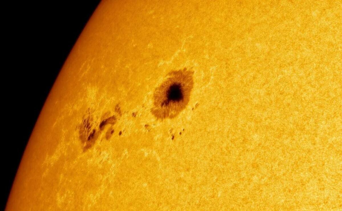 Fotografía del Sol capturada por el astrofotógrafo argentino Eduardo Schaberger
