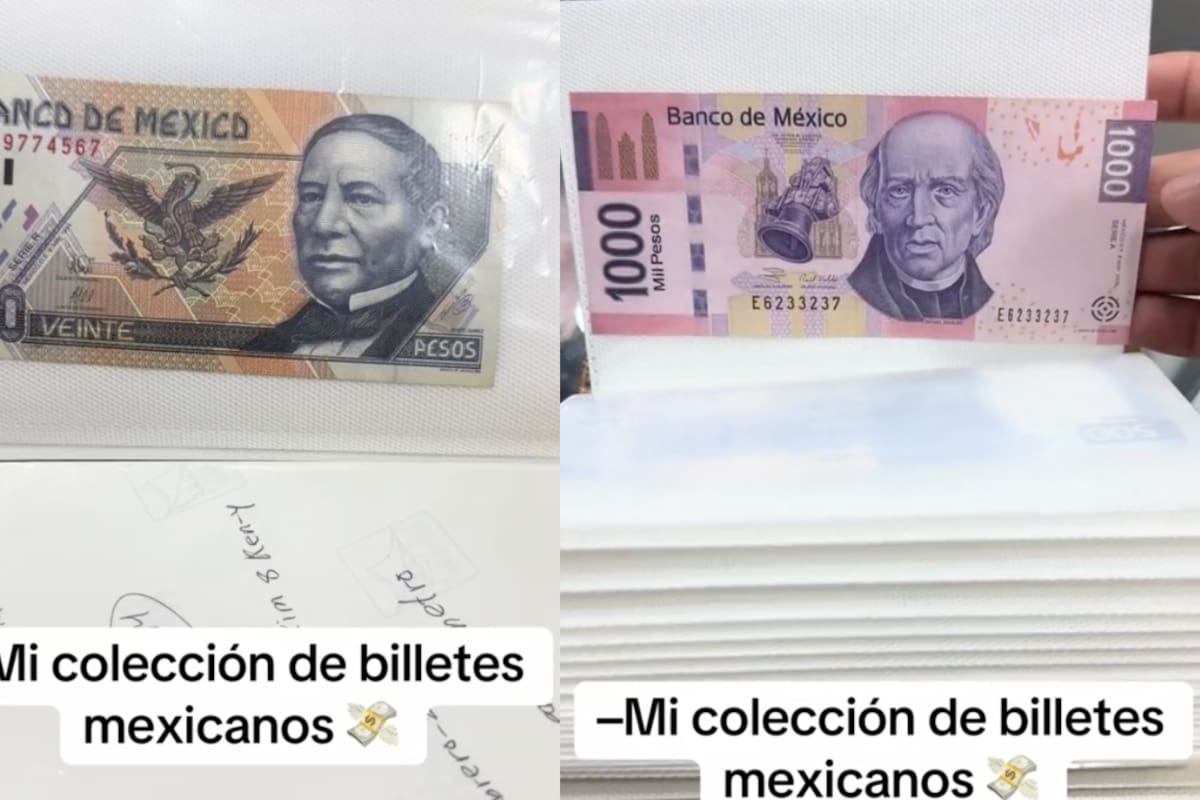 Usuario de TikTok se viraliza al mostrar su atractiva colección de billetes mexicanos