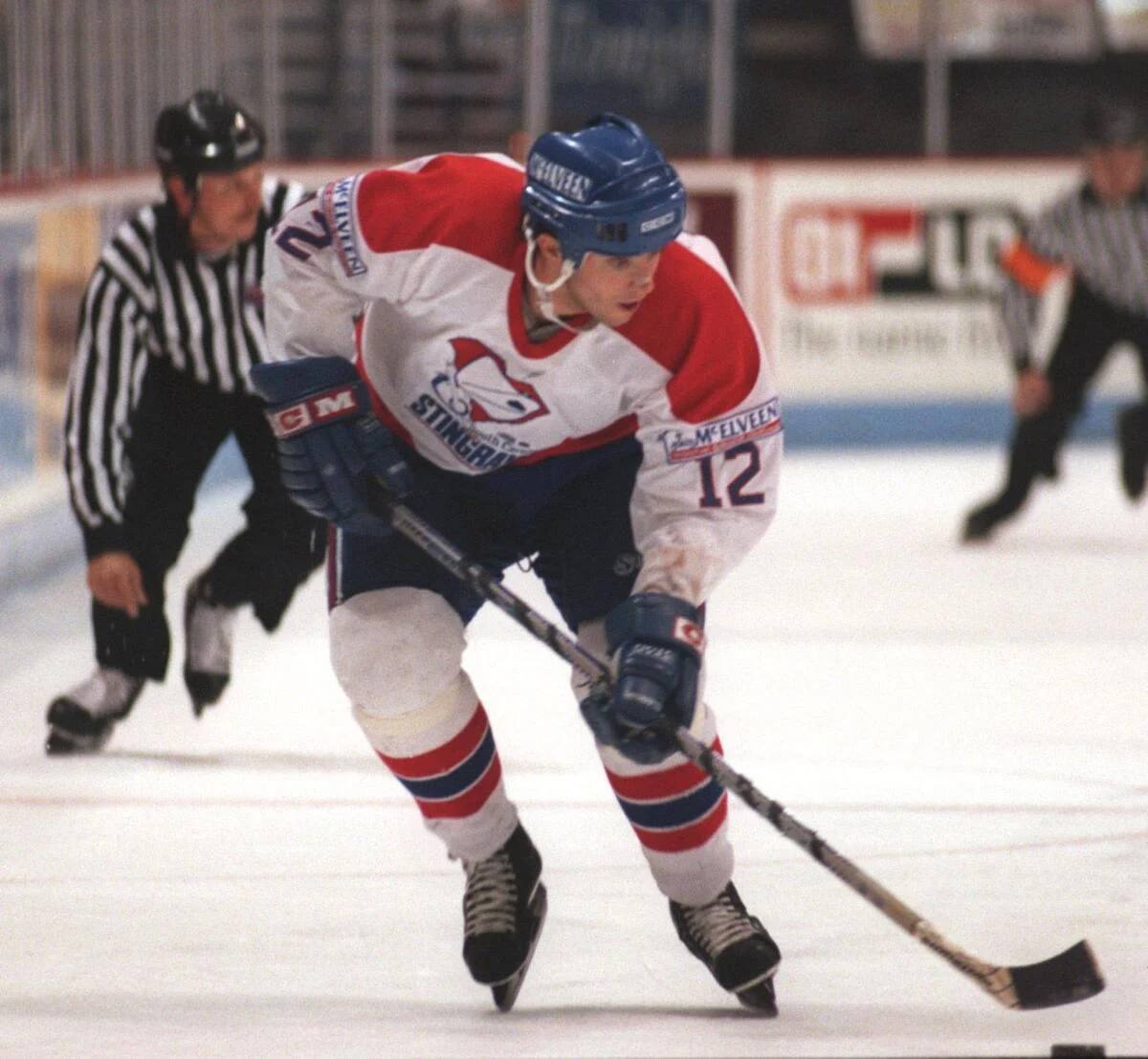 Mark Bavis con los South Carolina Stingrays de la ECHL.