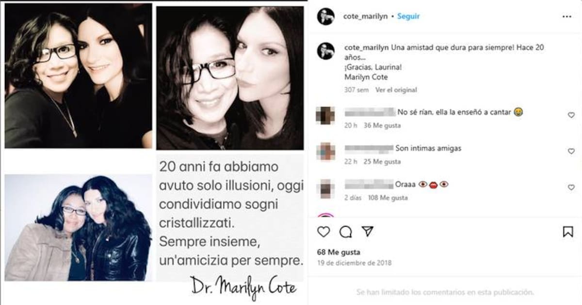 Marilyn Cote aseguró tener una amistad con Laura Pausini