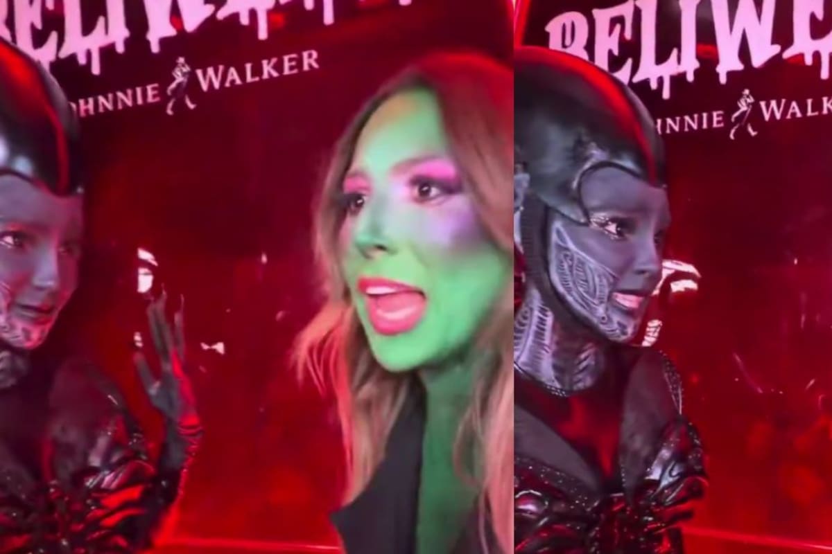 El momento más icónico de la noche: Belinda ‘’hablando en alienígena’' con Mafe Walker