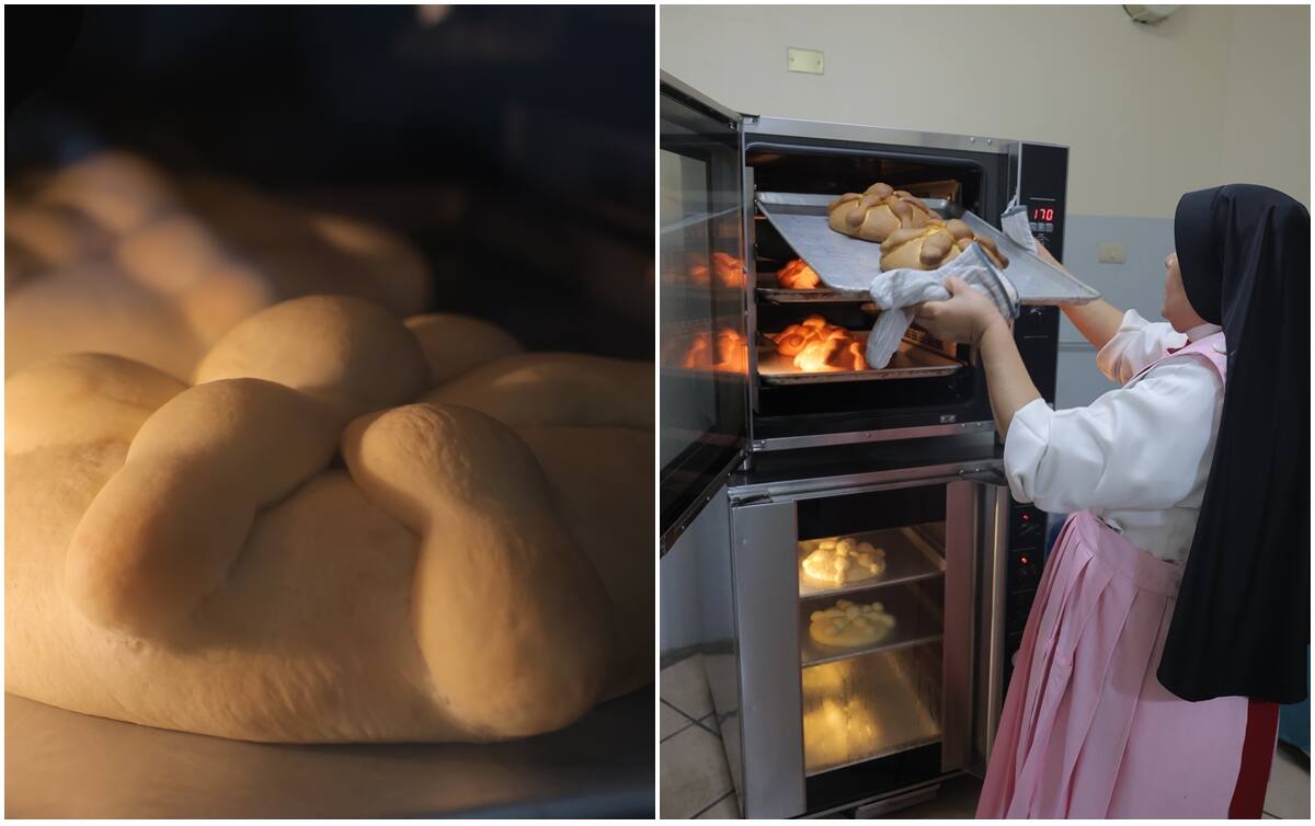 Harina, mantequilla, levadura, huevos y esencia de naranja son los ingredientes que dan vida al esponjoso pan cubierto de azúcar.