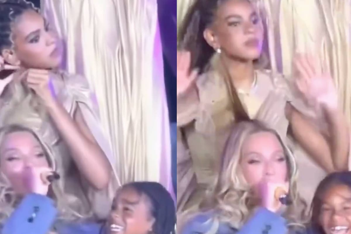 Pelo de Beyoncé se enreda en arete de Blue Ivy durante concierto