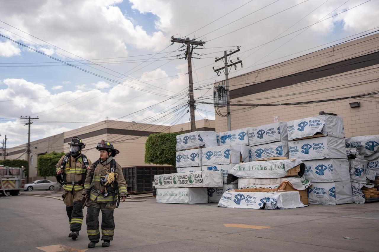 Un incendio en una máquina utilizada para trabajar aluminio dentro de una fábrica del Parque Industrial Arboledas movilizó a corporaciones de emergencia; no se reportan lesionados. Foto: BorderZoom