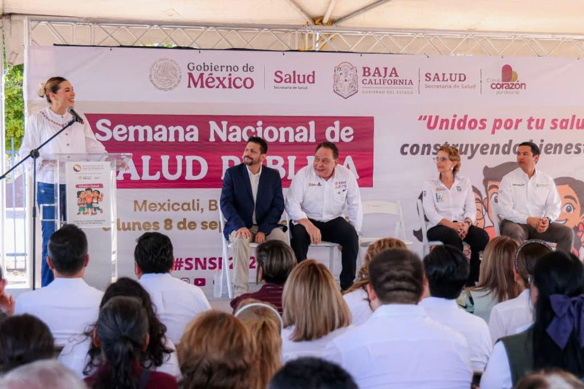 Encabeza Marina del Pilar el arranque de la semana nacional de salud pública en BC