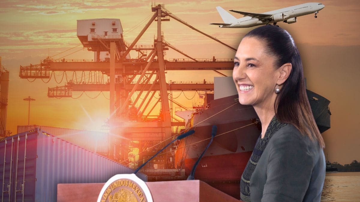 Claudia Sheinbaum celebra récord histórico en exportaciones de México con 709 mil millones de dólares y crecimiento de 2.1% en la actividad industrial impulsado por la construcción, según datos del Inegi