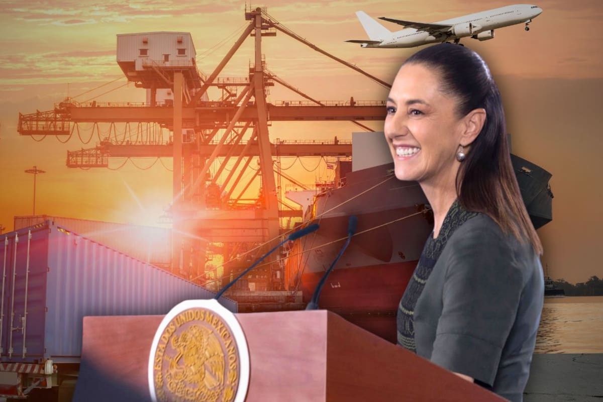 Claudia Sheinbaum celebra récord histórico en exportaciones de México con 709 mil millones de dólares y crecimiento de 2.1% en la actividad industrial impulsado por la construcción, según datos del Inegi