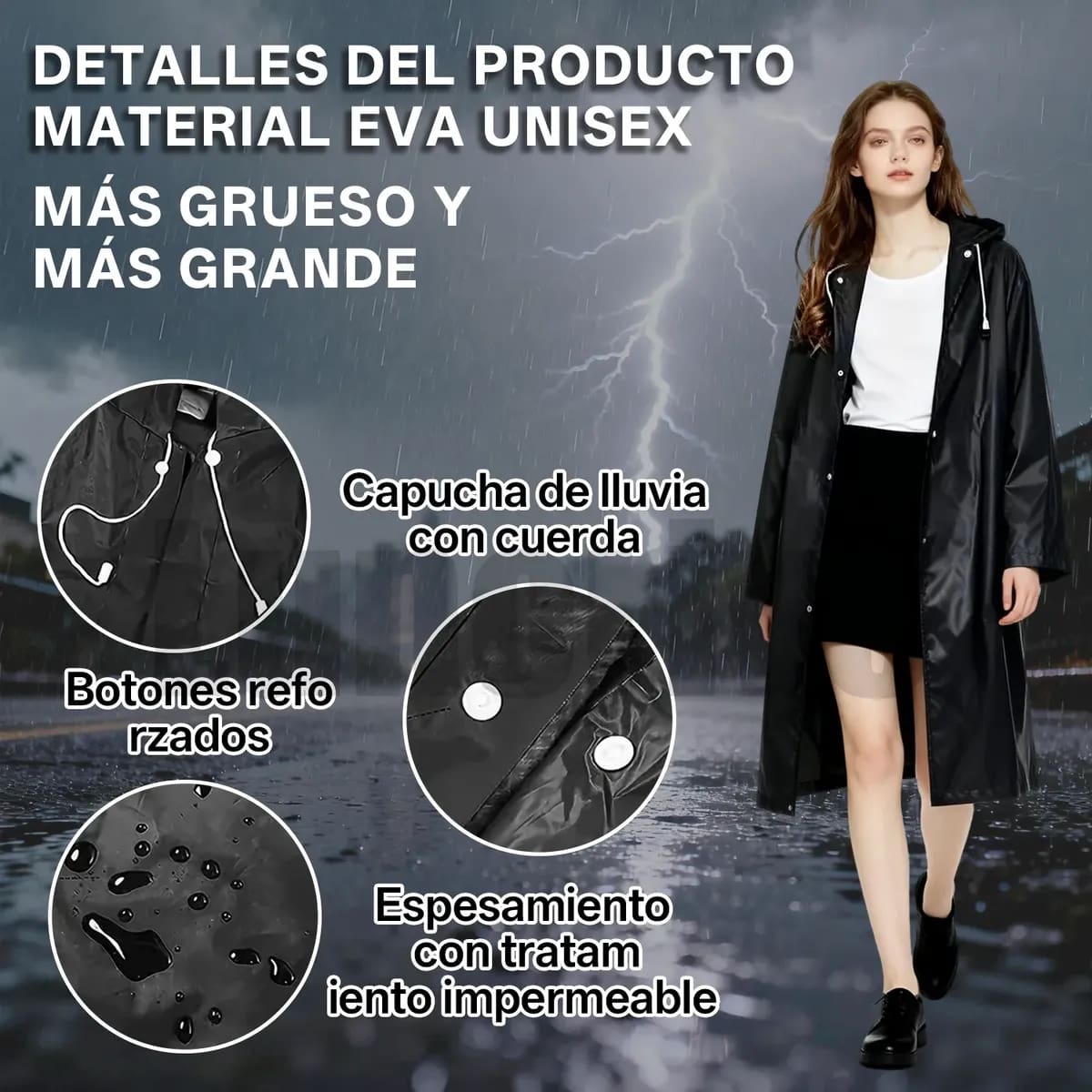 3 capas impermeables portátiles tipo gabardina. | Mercado Libre