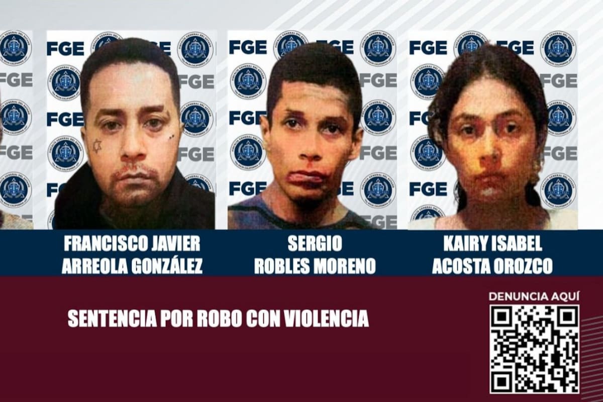 Sentencian a cuatro acusados de robo con violencia a 7 años de prisión