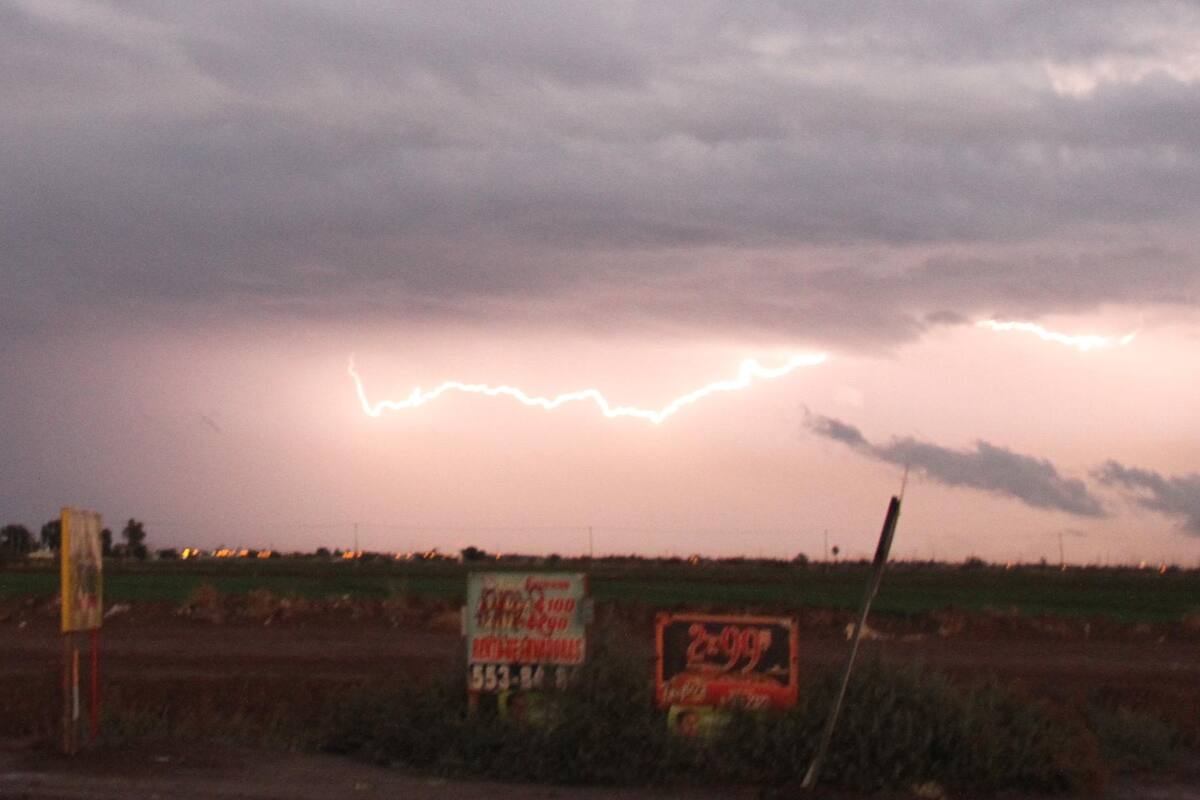 Clima Mexicali: Se pronostica un 50% de tormenta eléctrica para esta tarde