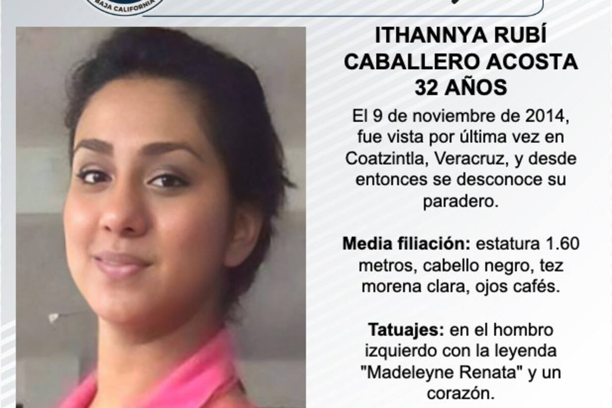 Se busca a Ithannya Rubí Caballero Acosta de 32 años