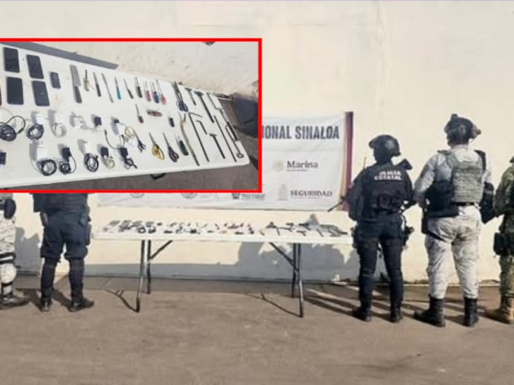 Continúan las revisiones en penales de Sinaloa: decomisan celulares, armas hechizas y objetos prohibidos en el Centro Penitenciario Aguaruto