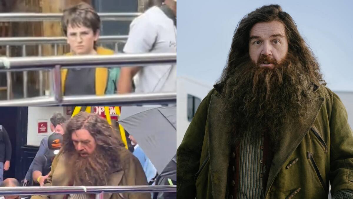 Hagrid y Harry Potter son vistos filmando la nueva serie en las calles de Londres. Foto: x DE Daily Harry Potter
@TheDailyHPotter