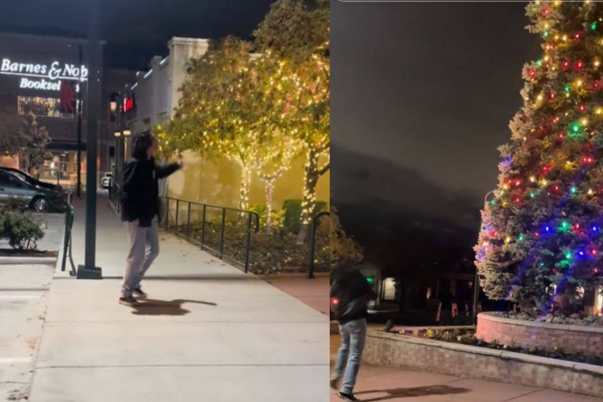 “¡Es muy pronto!”: Hombre se enfurece tras colocación de un árbol de navidad en el mes de octubre