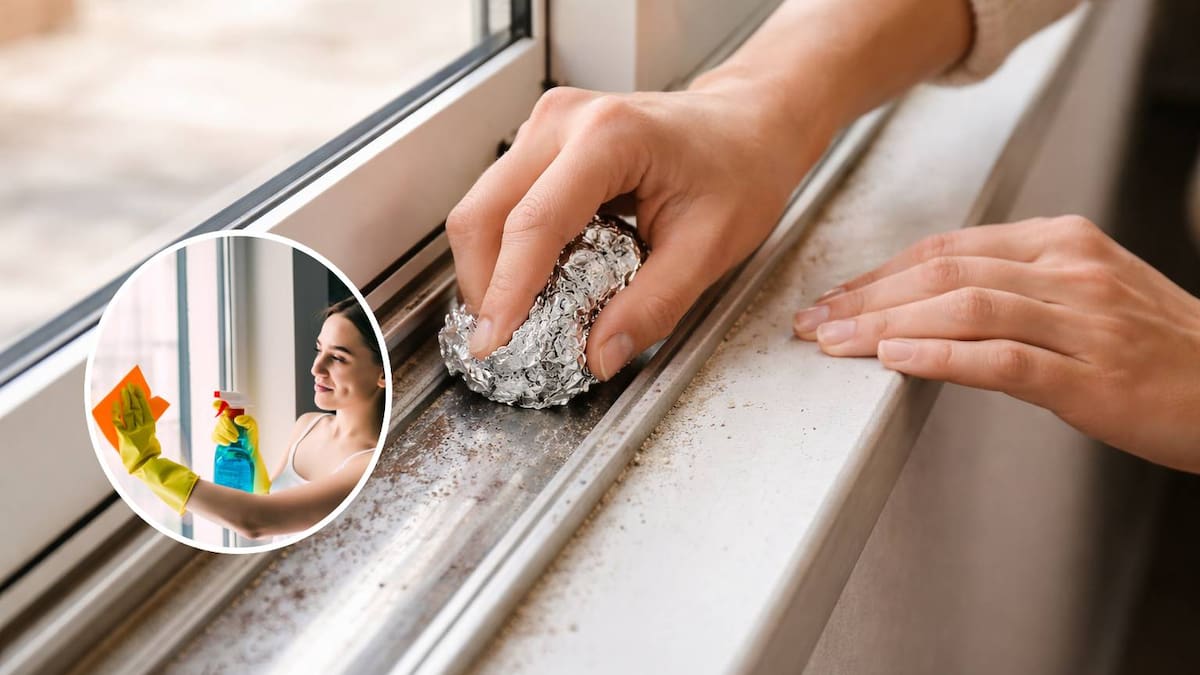 Expertos explican por qué el papel aluminio ayuda a limpiar rieles de ventanas, prevenir corrosión y reducir malos olores en hogares con alta humedad