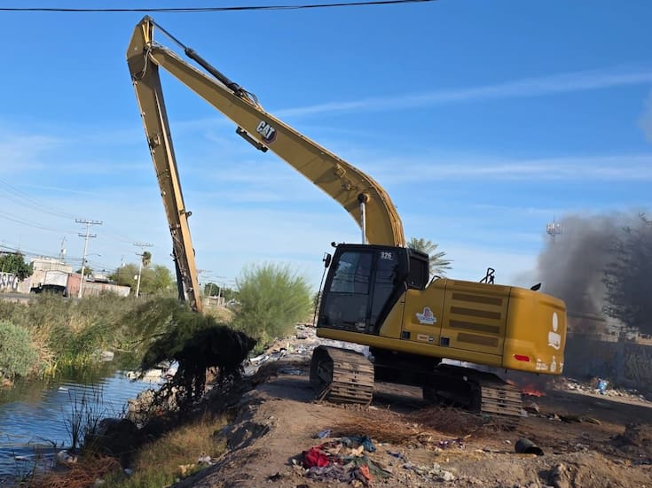 Retiran 560 toneladas de basura del Dren Mexicali en Puerta del Sol