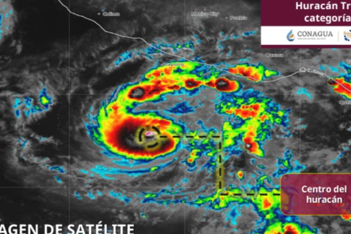 Trudy se intensifica a huracán categoría 1 y mantiene en vigilancia a Oaxaca y Guerrero