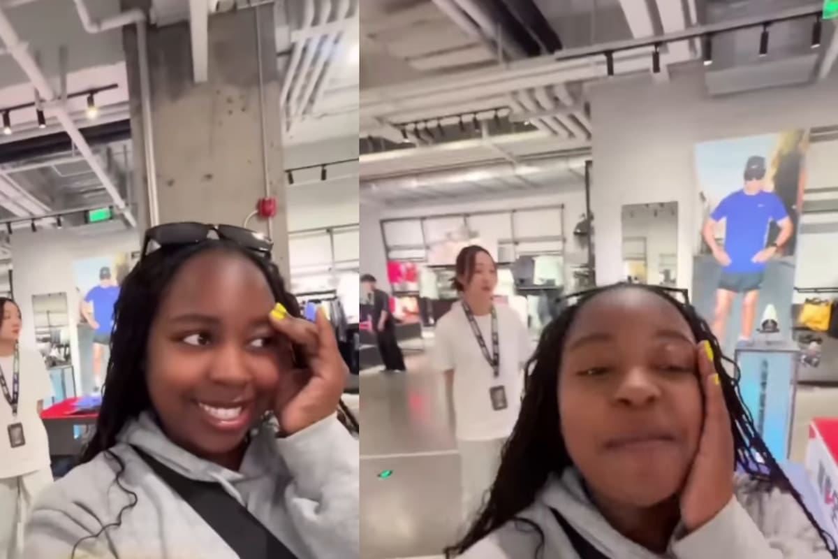 Turista afroestadounidense en China capta el momento en que una empleada la sigue mientras visitaba una tienda
